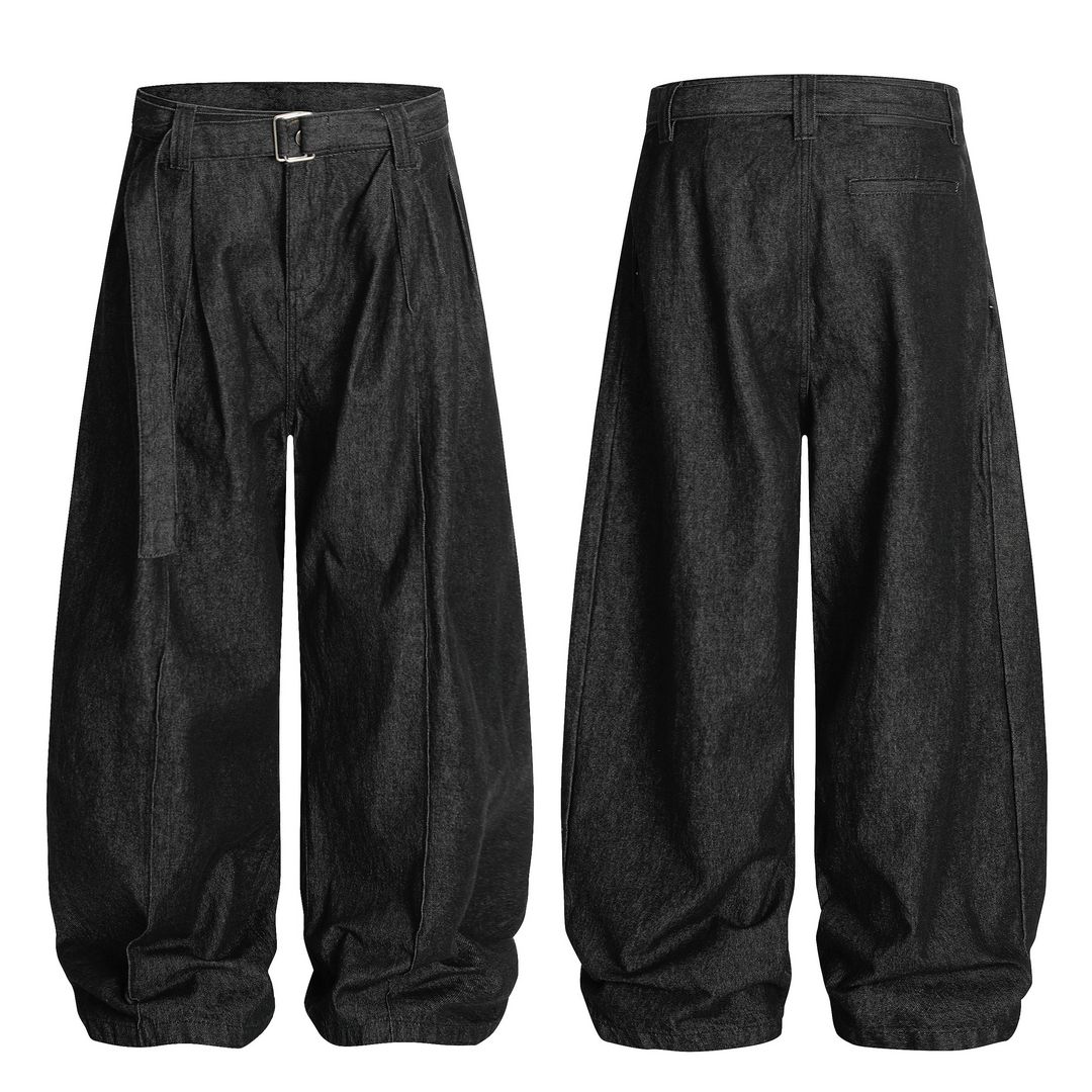 WIDE BAGGY DENIM PANTS DFDES4474