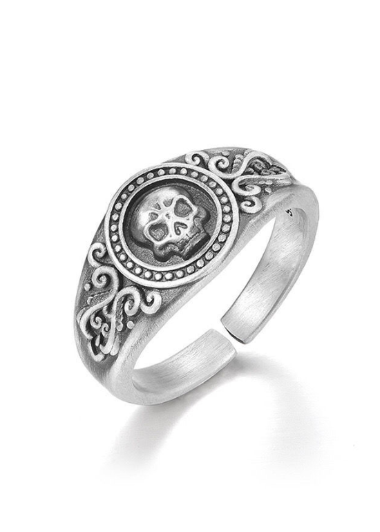 ORNAMENT SKULL RING BEDES4737