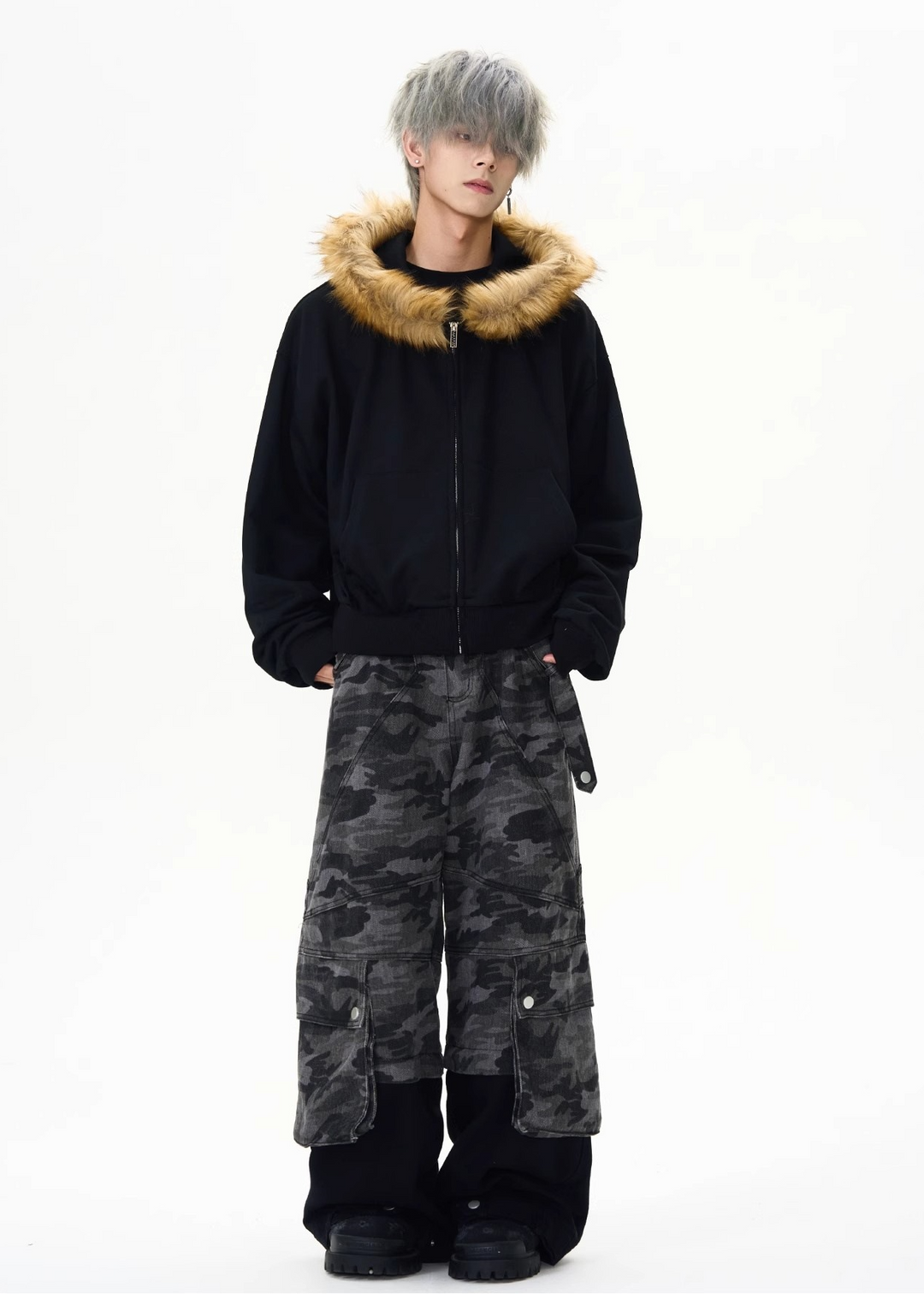 VOLUME FUR ZIP PARKA BEDES4520