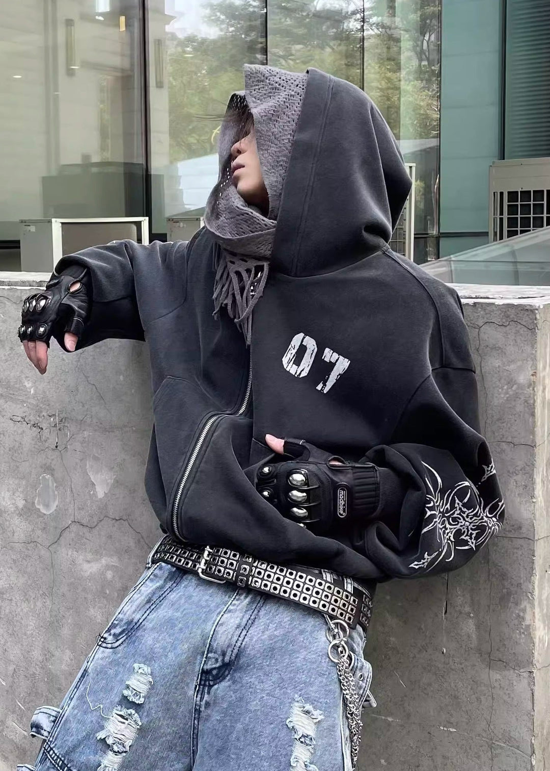 PRINTED ZIP PARKA DFDES4500