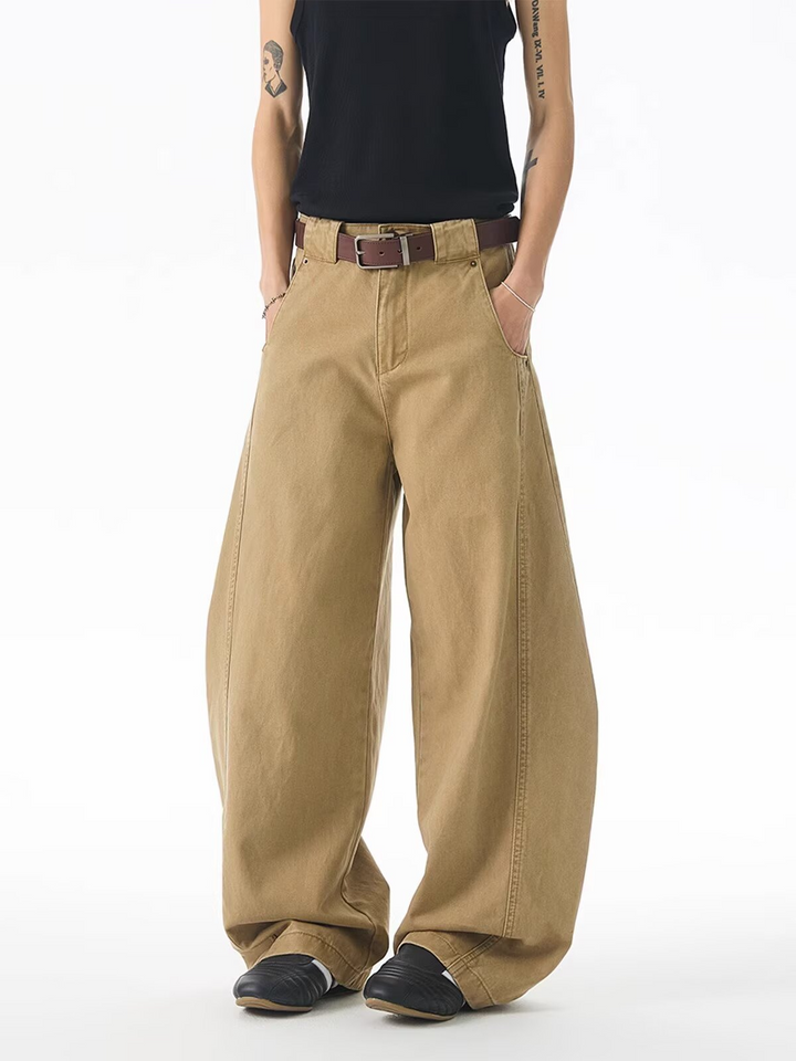 CURVE PANEL WIDE BALOON CHINOS BEDES4657
