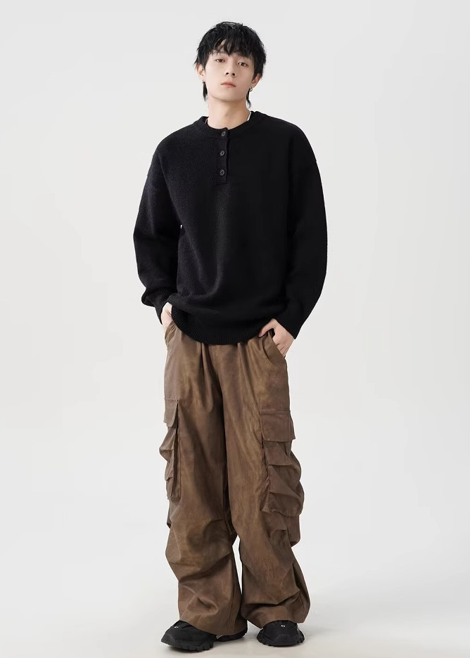 【サイズ依頼中】HENLEY NECK RELAXED KNIT BEDES4762