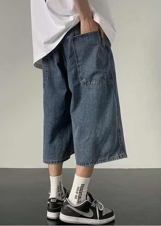 SUPER WIDE DENIM BERMUDA SHORTS BEDES4674