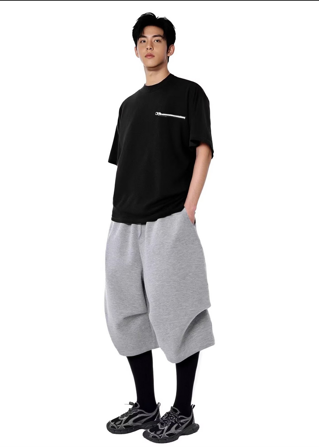 TUCK SWEAT WIDE SHORTS BEDES4717