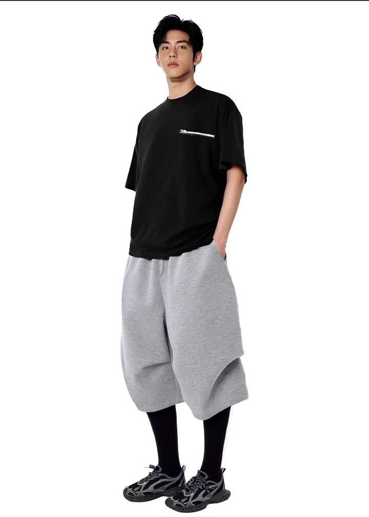 TUCK SWEAT WIDE SHORTS BEDES4717