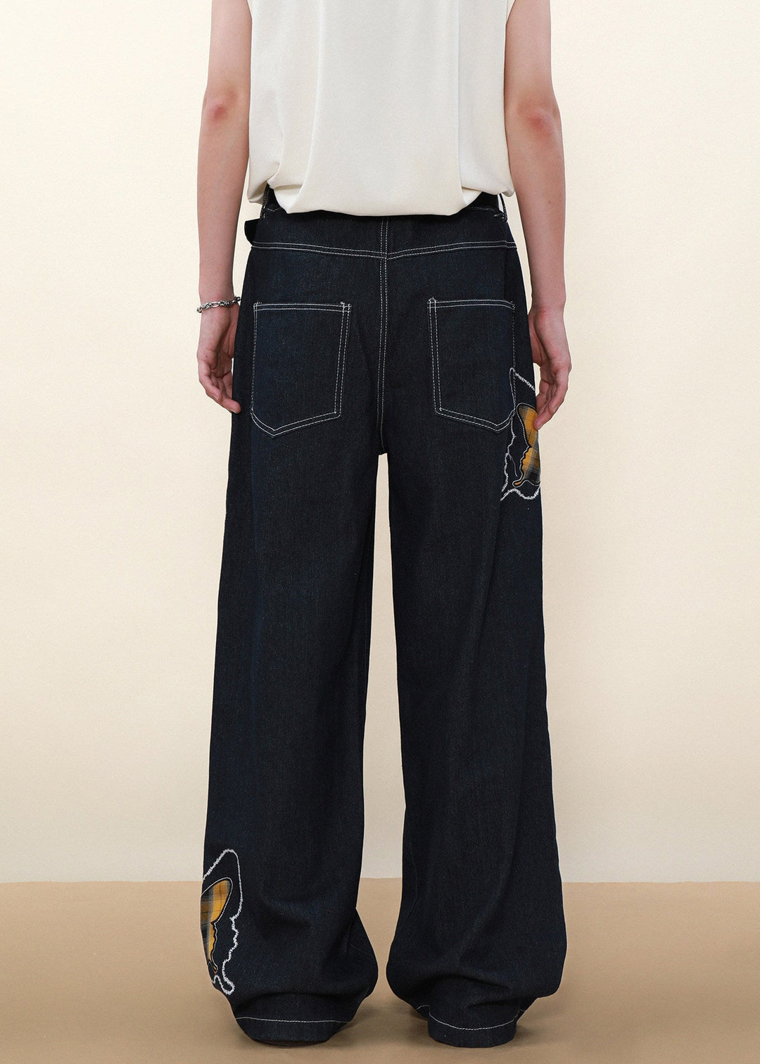 BUTTERFLY WIDE DENIM PANTS AEDES4591
