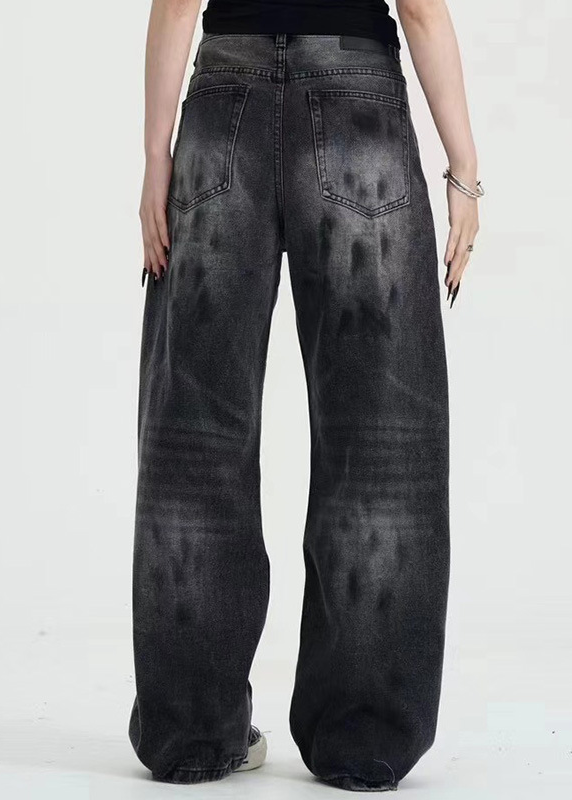SMOKE FADE BLACK DENIM PANTS AEDES4600