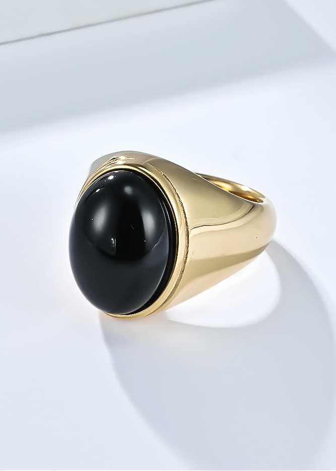 OVAL STONE STAINLESS RING BEDES4704