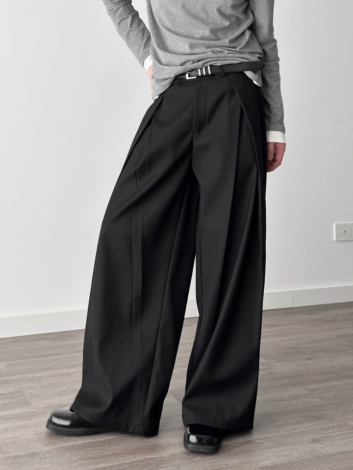BOX PLEAT WIDE SLACKS BEDES4530