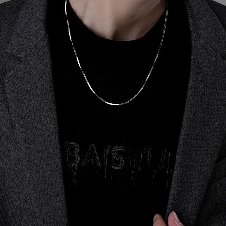 SNAKE CHAIN NECKLACE BEDES4583 - Deuku