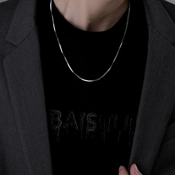 SNAKE CHAIN NECKLACE BEDES4583 - Deuku