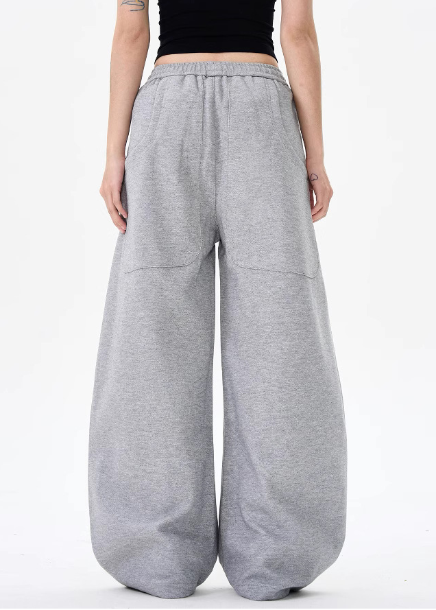 CURVED TUCK WIDE SWEAT PANTS BEDES4761
