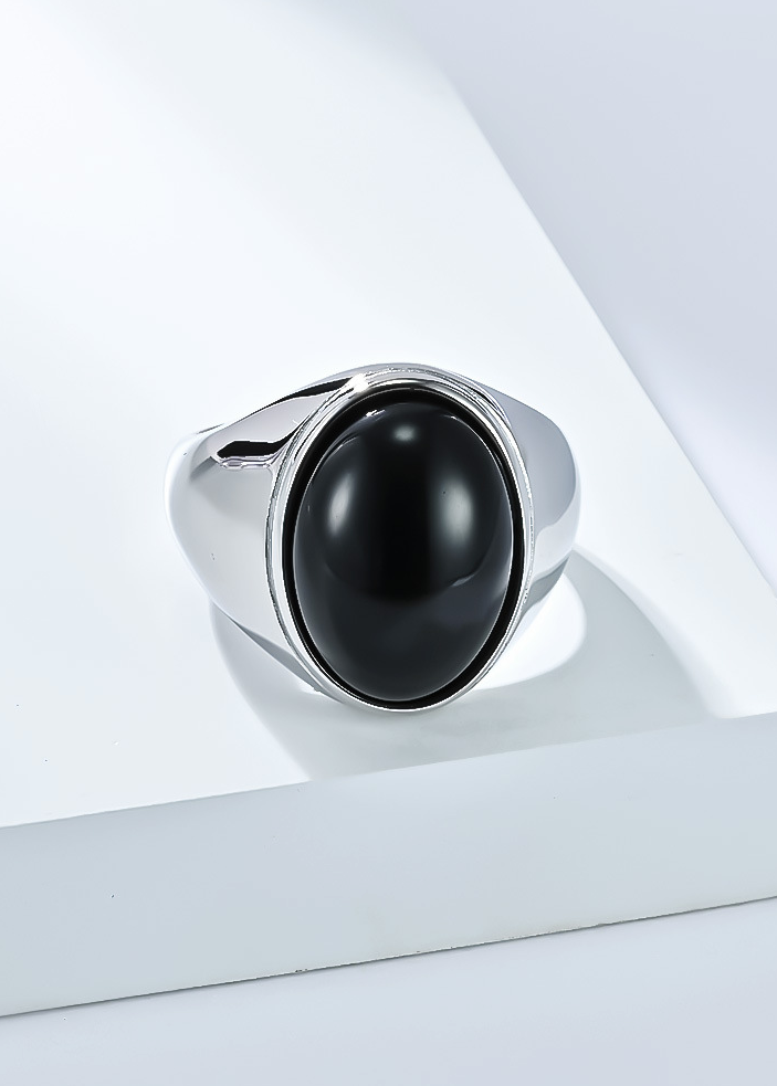 OVAL STONE STAINLESS RING BEDES4704