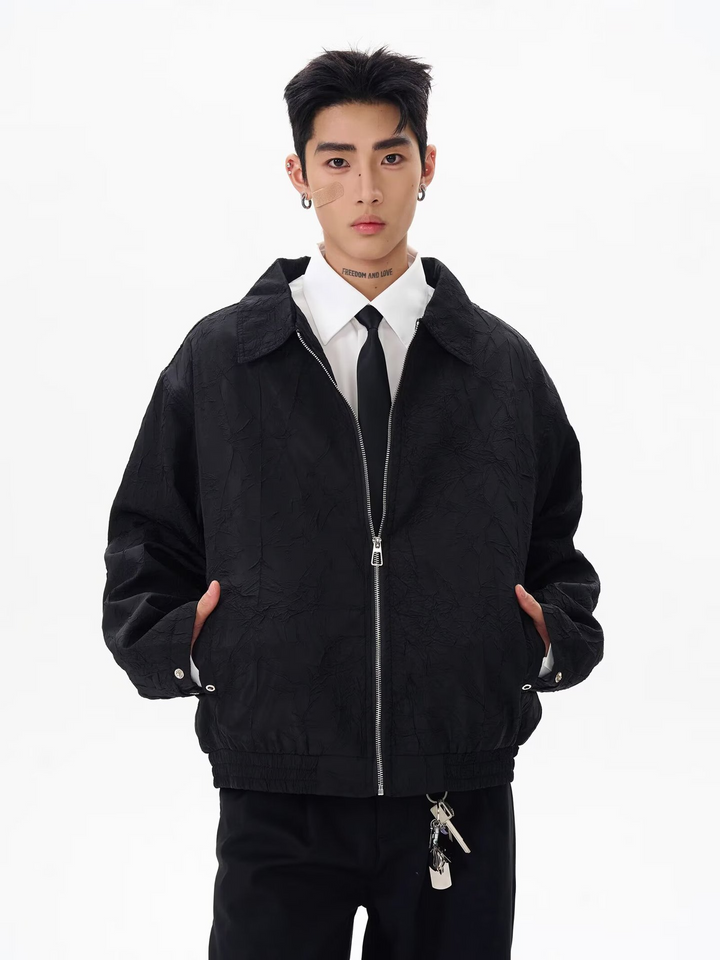 CRINKLE NYLON LIGHT ZIP JACKET BEDES4627