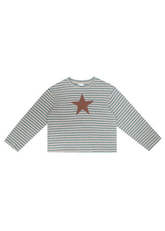 RETRO STRIPE STAR PATCH T-SHIRT BEDES4626