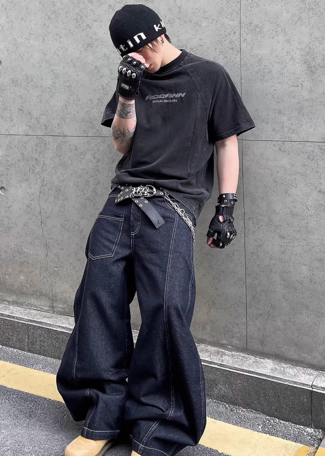 WASHED PANEL LOGO T-SHIRT DFDES4590