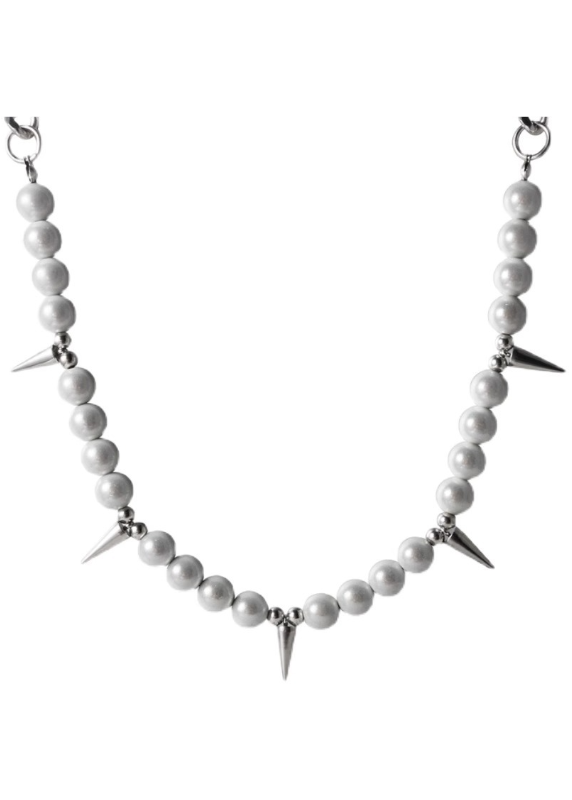 SPIKE PEARL NECKLACE BEDES4604