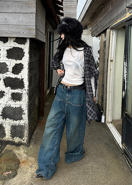 FRONT POCKET WIDE DENIM AEDES4560