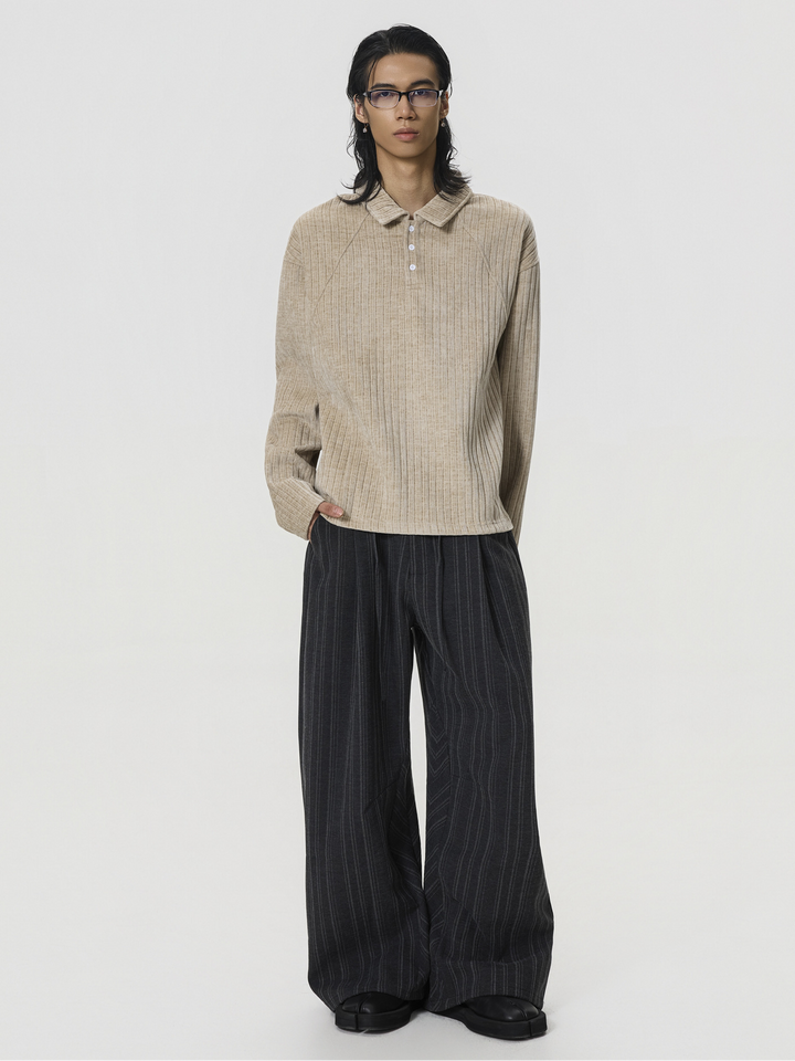 PINSTRIPE WIDE PANTS BEDES4545