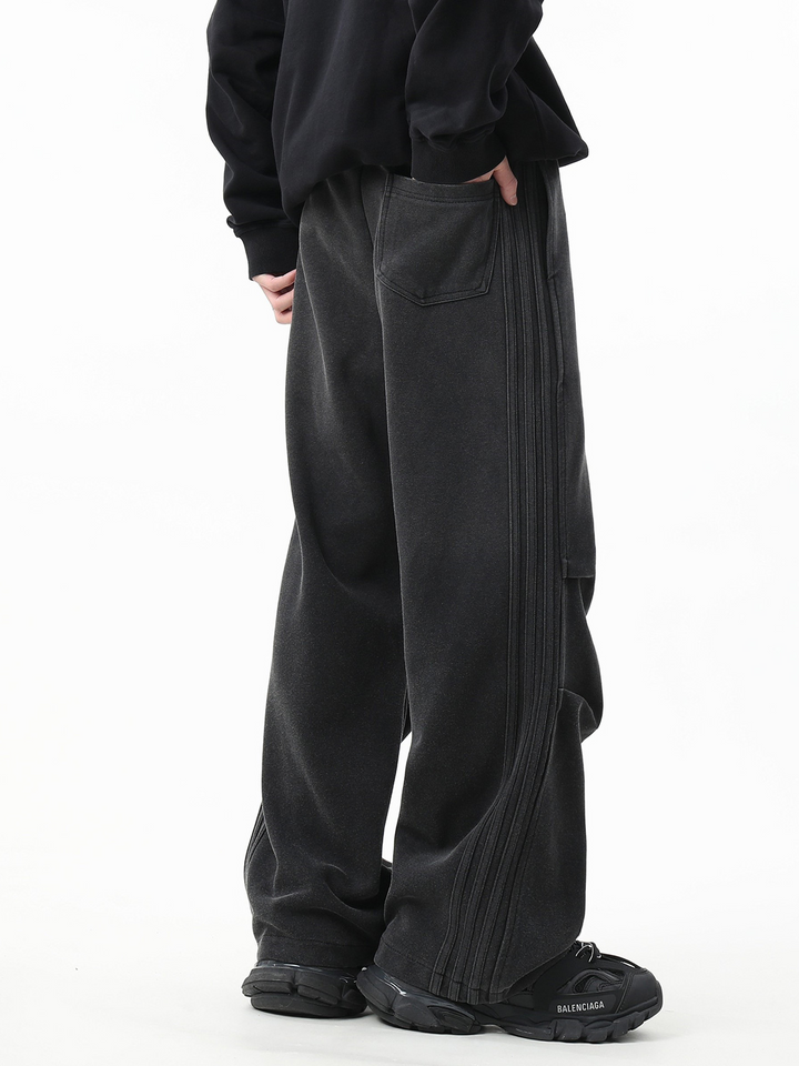 TUCKED LINE WIDE SWEAT PANTS BEDES4512