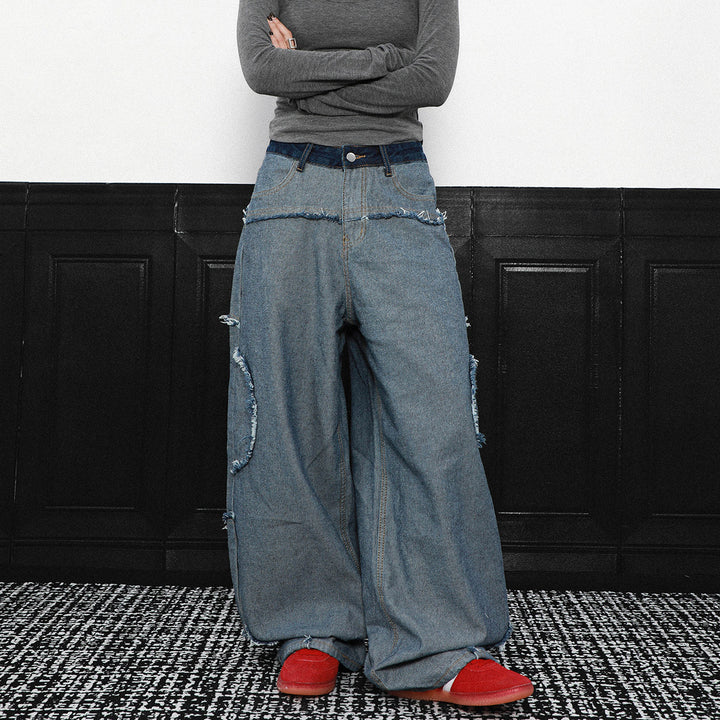 INSIDEOUT FRINGE WIDE DENIM PANTS AEDES4582