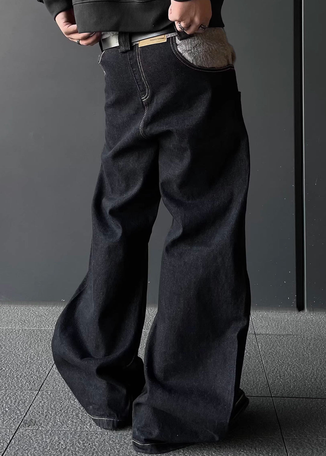 REVERSED BOA SWITCHING DENIM PANTS DFDES4502