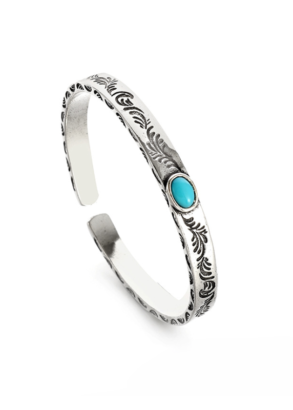 VINTAGELIKE TURQUOISE WESTERN CUFF BUNGLE BEDES4706