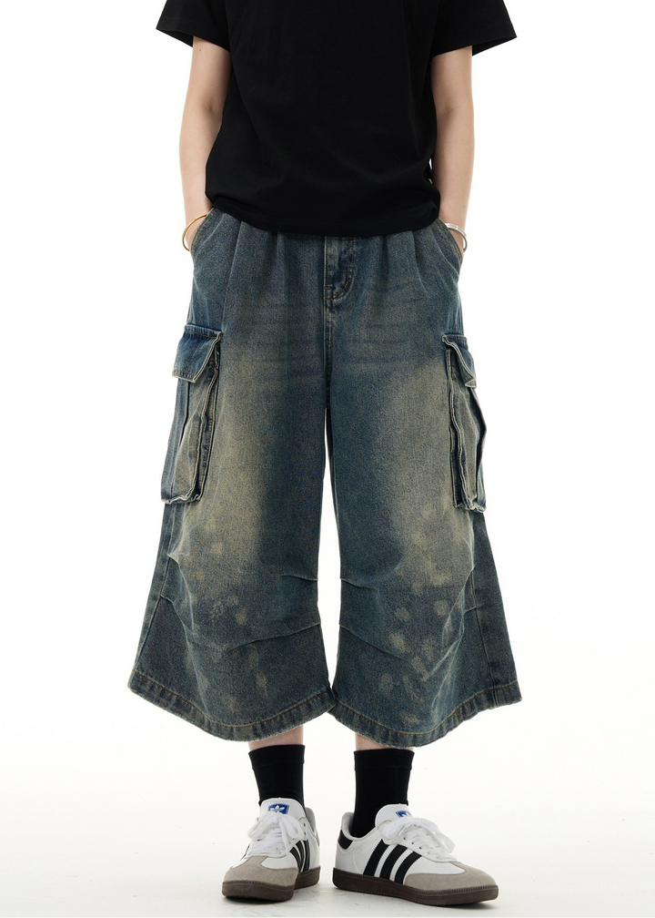 VINTAGE WIDE DENIM CARGO PANTS BEDES4688