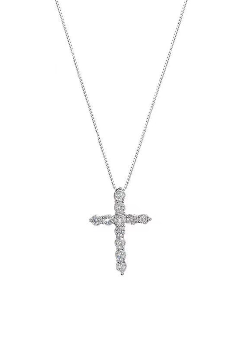 CRYSTAL CROSS PENDANT NECKLACE BEDES4678