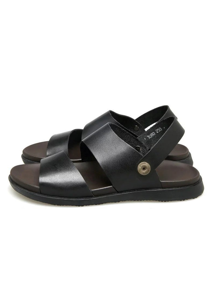 DOUBLE BAND BACKSTRAP LEATHER SANDALS BEDES4654