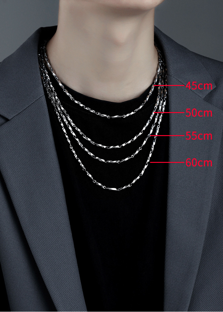 TWIST CHAIN NECKLACE BEDES4585 - Deuku