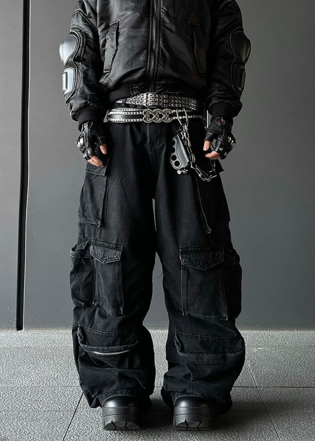 BIG POCKET WIDE CARGO PANTS DFDES4442