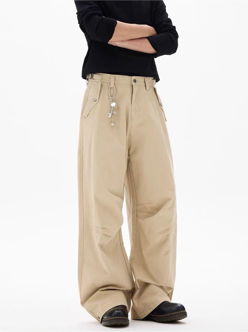 TUCKED WIDE CHINO PANTS BEDES4544