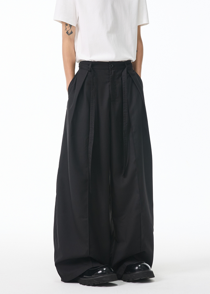 DRAPE STRAP WIDE SLACKS BEDES4651