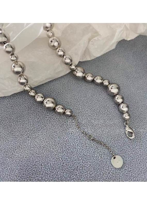 GRADATION BALL CHOKER NECKLACE BEDES4685