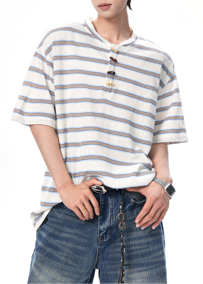 RETRO BORDER TOGGLE T-SHIRT BEDES4664