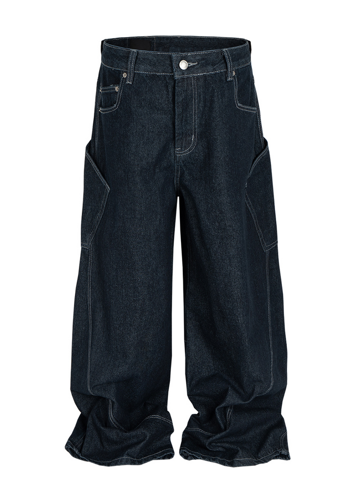 CURVED PANEL BARREL WIDE DENIM BEDES4697