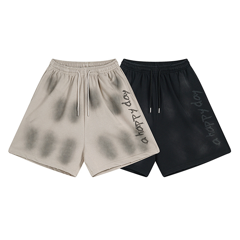 SMOKE DYE LOGO SWEAT SHORTS BEDES4676