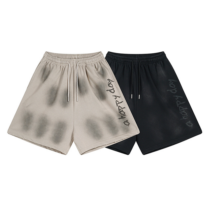 SMOKE DYE LOGO SWEAT SHORTS BEDES4676