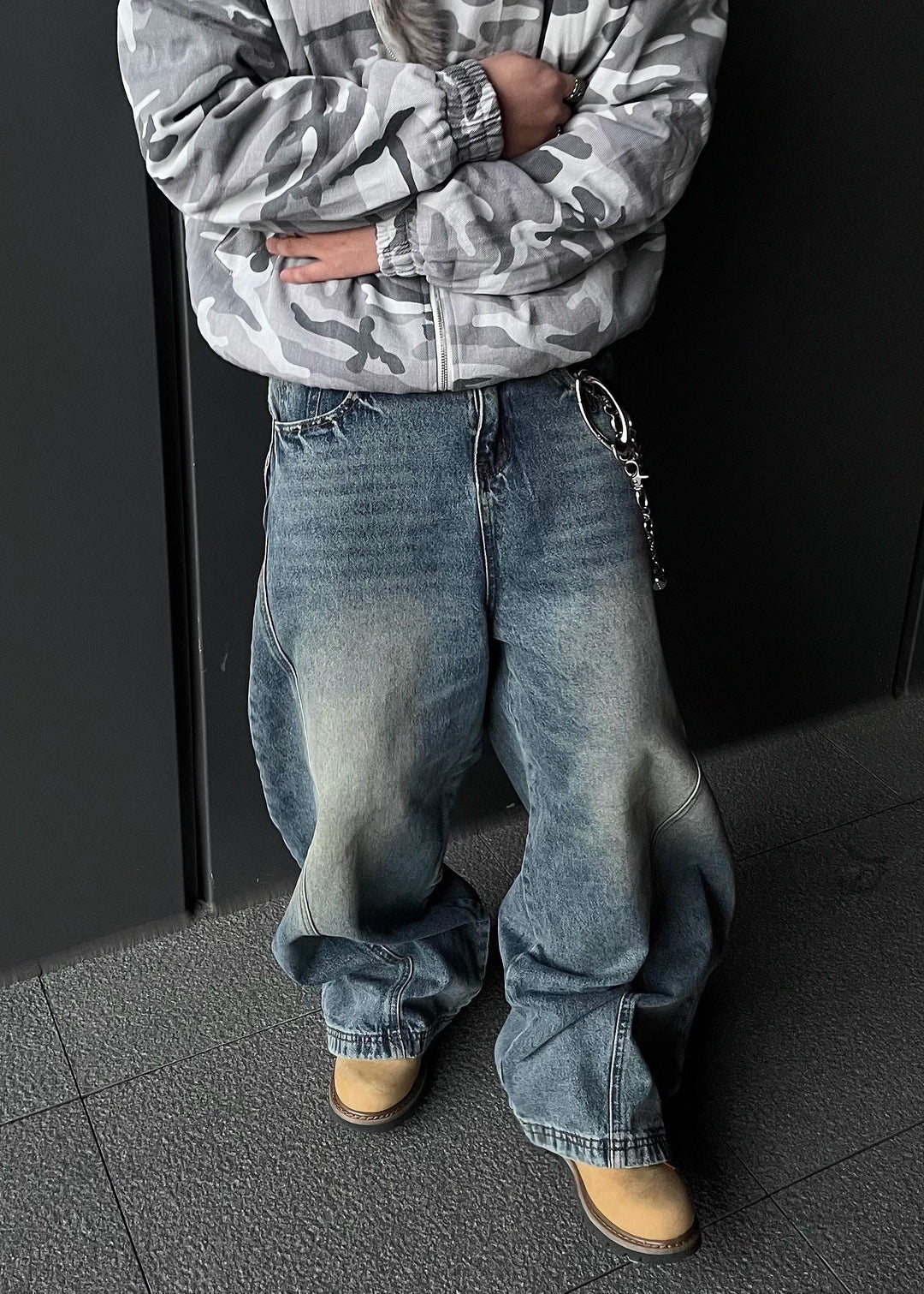 VINTAGE FADE BAGGY DENIM PANTS DFDES4496