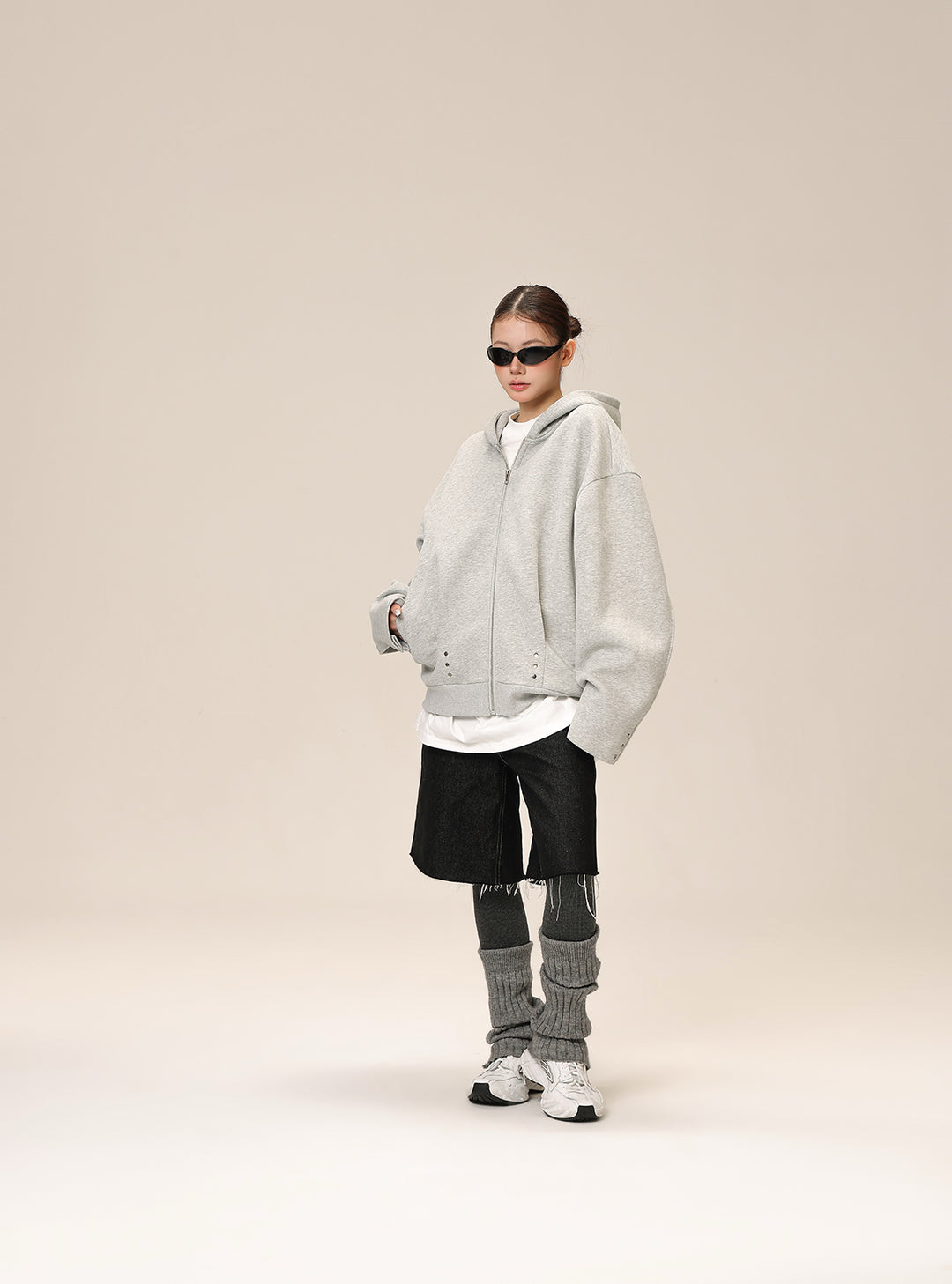 TUCKED OVERSIZED ZIP PARKA ASDES4507
