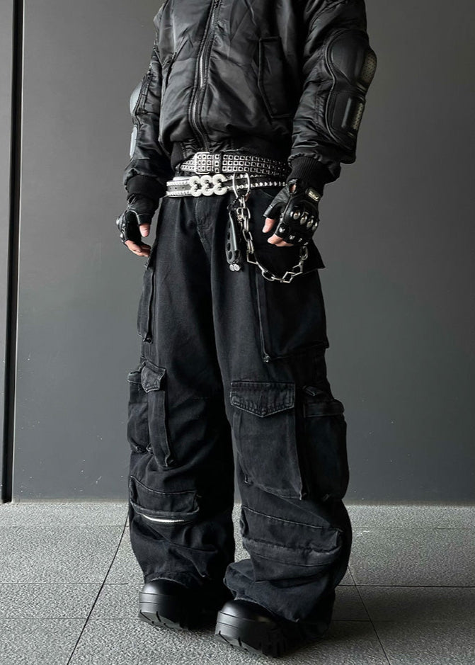BIG POCKET WIDE CARGO PANTS DFDES4442