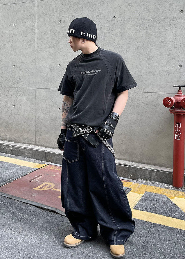 WASHED PANEL LOGO T-SHIRT DFDES4590 – Deuku