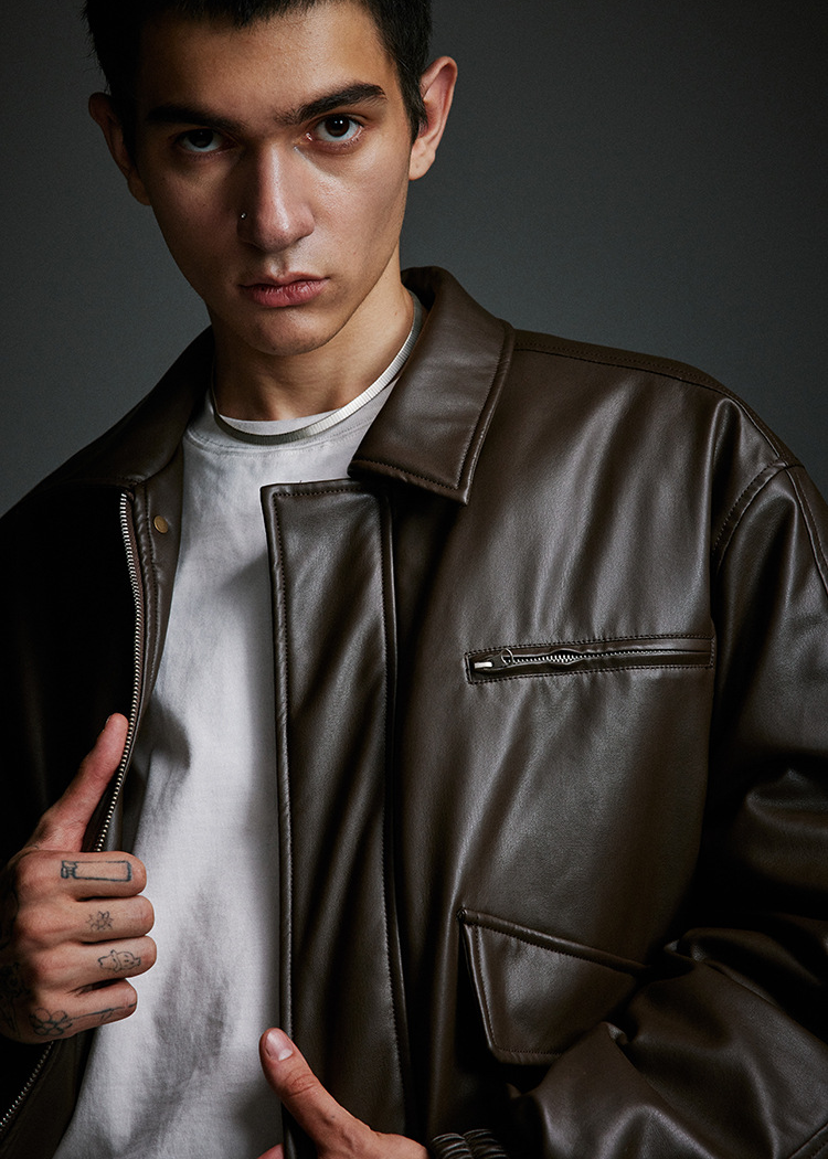 PADDED LEATHER JACKET BEDES4522