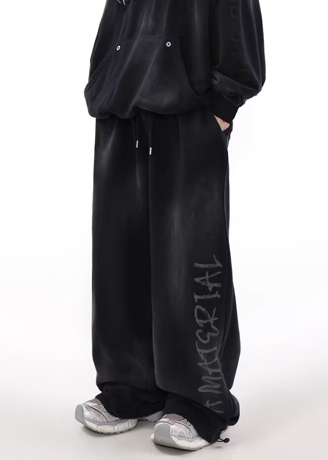 SMOKE DYE LOGO SWEAT PANTS BEDES4517