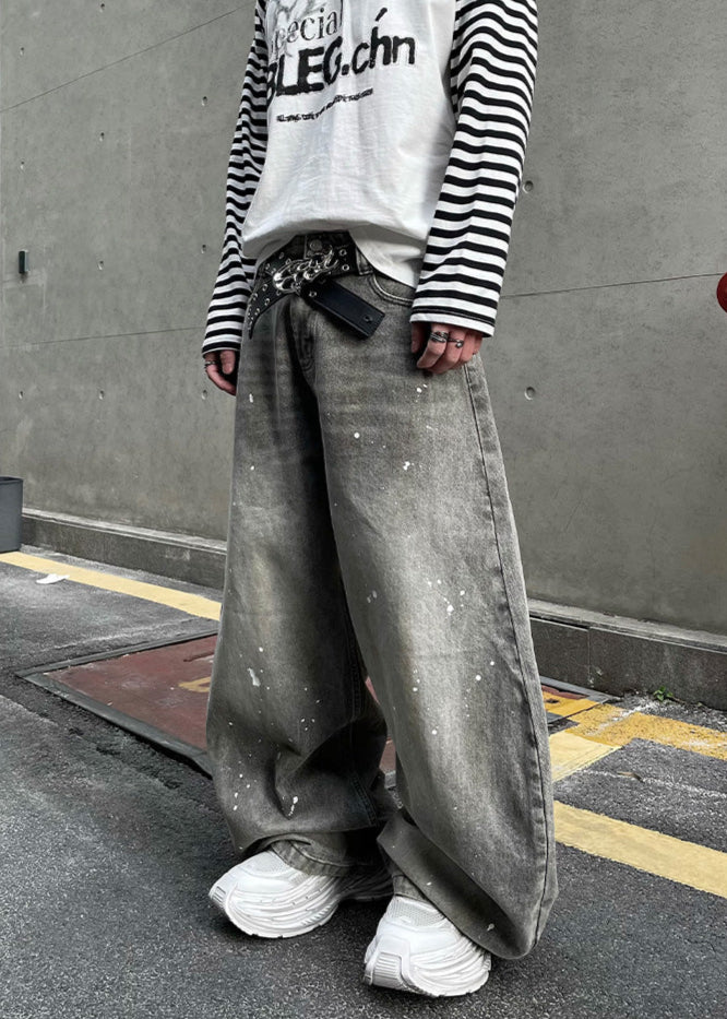 PAINTED BAGGY DENIM PANTS DFDES4429