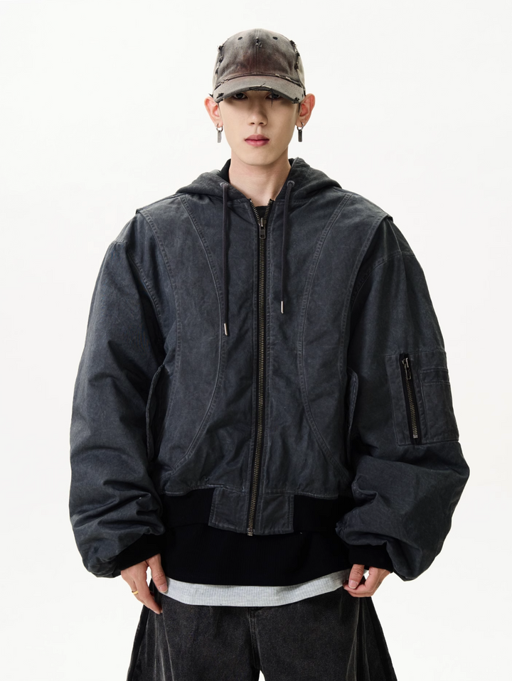 WASHED  HOODED JACKET MXDES4364