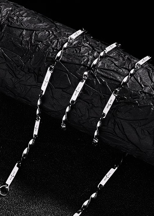 CROSS TWIST CHAIN NECKLACE BEDES4586 - Deuku