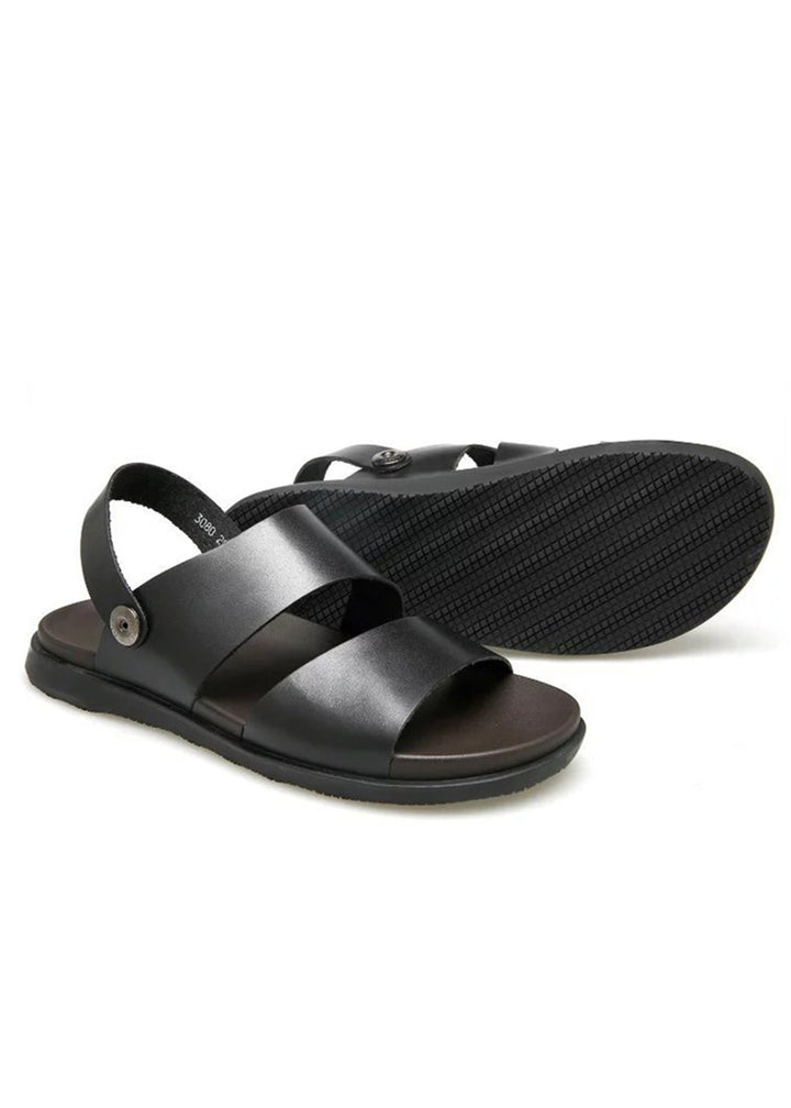 DOUBLE BAND BACKSTRAP LEATHER SANDALS BEDES4654