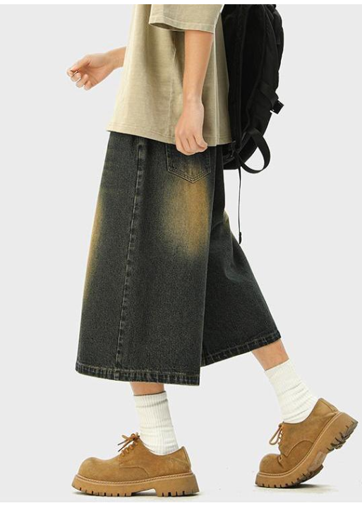 VINTAGE FADE BAGGY DENIM SHORTS BEDES4752
